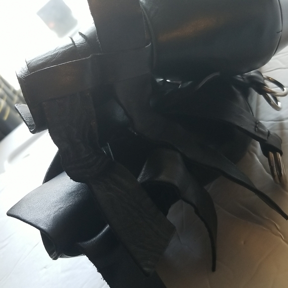 Isabel Marant Rosy Leather Sandals Strappy Sexy Heels Black Rare - Picture 9 of 12